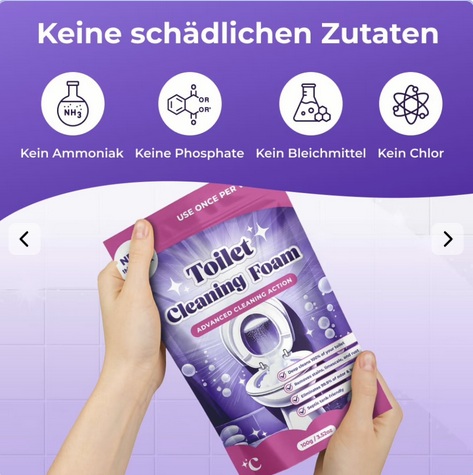 FizzClean - Toiletten-Reinigungspulver